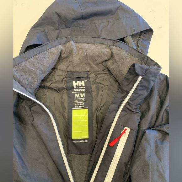 Helly Hansen Women Crew Hooded Midlayer Jacket Navy Marine Color Helly Tech - Picture 2 of 12